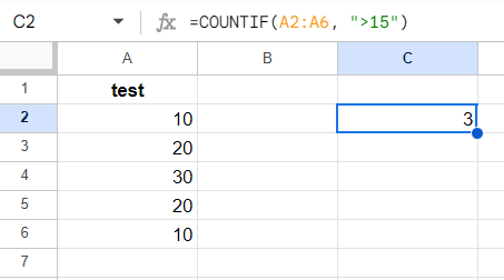 구글스프레드시트 countif 함수, 조건에 따른 숫자 세기